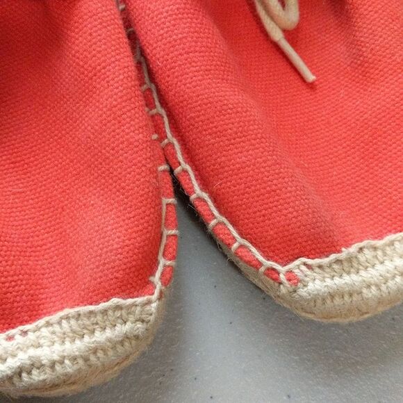 Soludos orange Derby lace up casual summer sneaker espidrille 10 - Picture 4 of 12